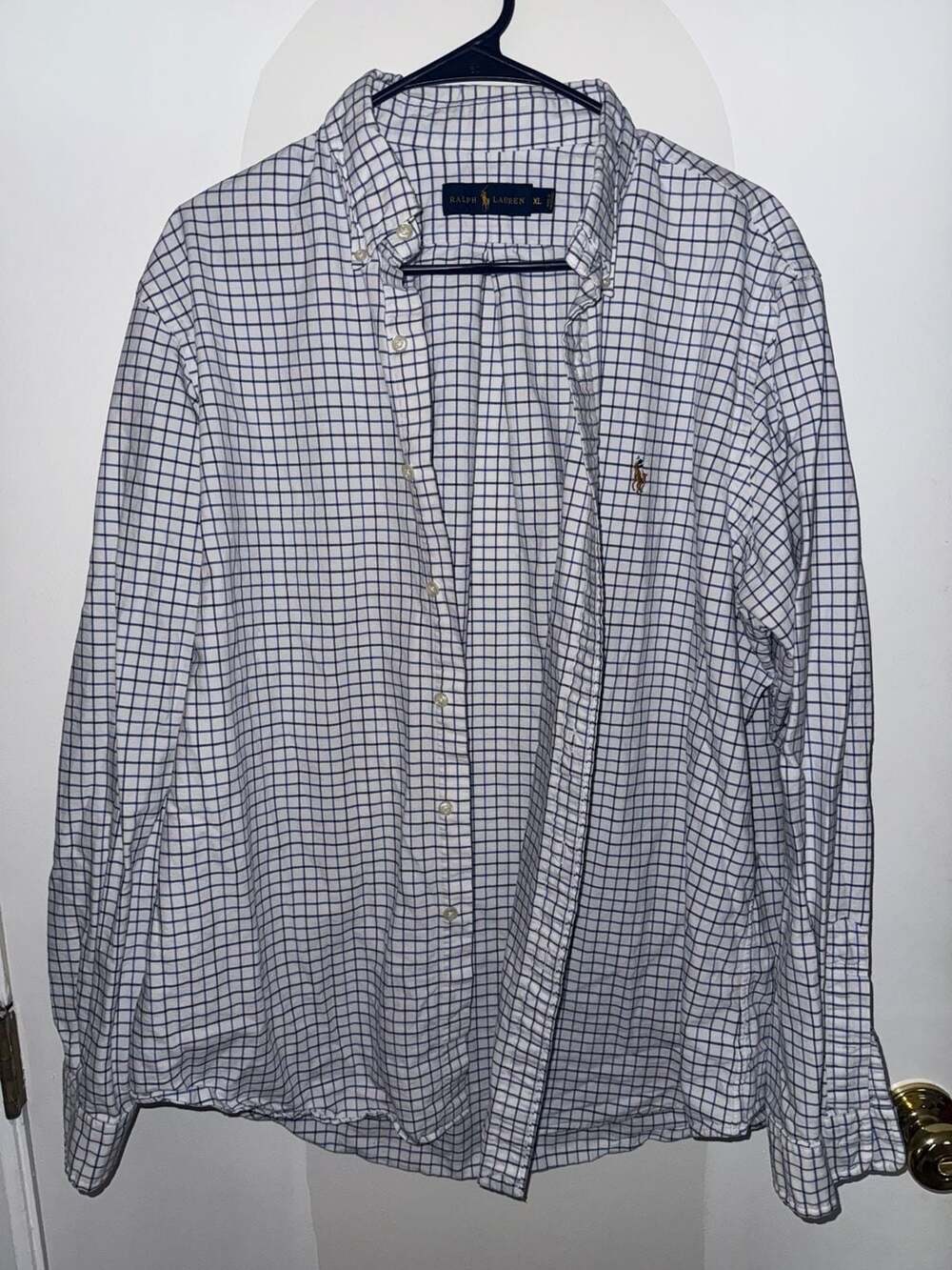 Ralph Lauren Men's Long-Sleeve Button-Down Oxford Plaid Shirt